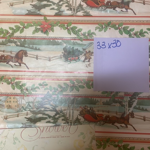 Pieces of vintage wrapping paper pieces of wrapping paper - Picture 7 of 11